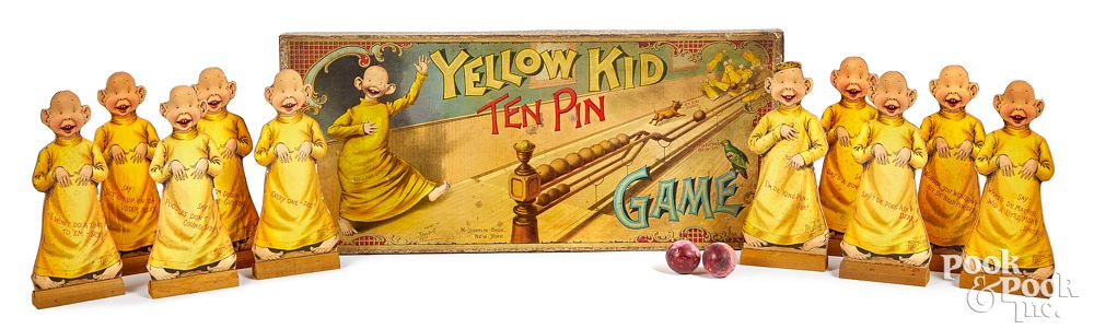 Appraisal: McLoughlin Bros Yellow Kid Ten Pin Game McLoughlin Bros Yellow