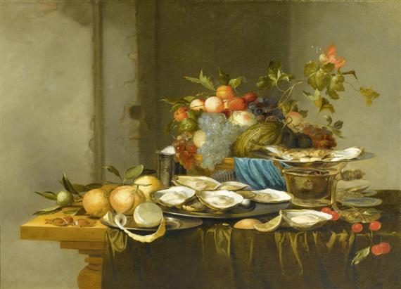 Appraisal: SON JORIS VAN Antwerp attributed Still life with fruits and