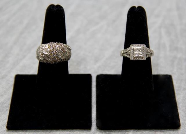 Appraisal: JEWELRY Ladies Diamond Ring Grouping Includes a diamond and kt