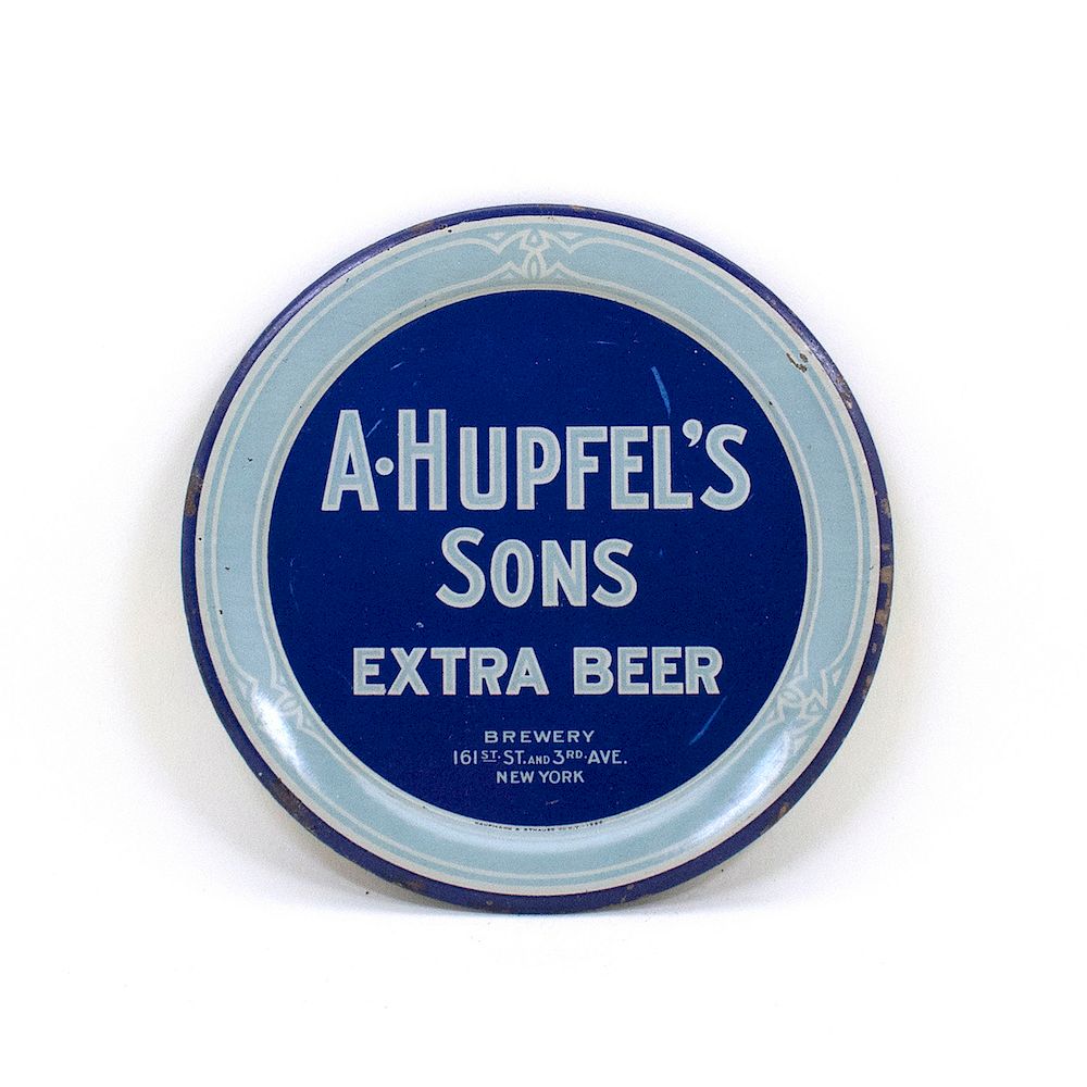 Appraisal: A Hupfels Sons Extra Beer Tip Tray Reference n a