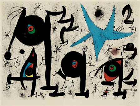 Appraisal: Joan Miro HOMENATGE A JOAN PRATS Color lithograph Estimate -