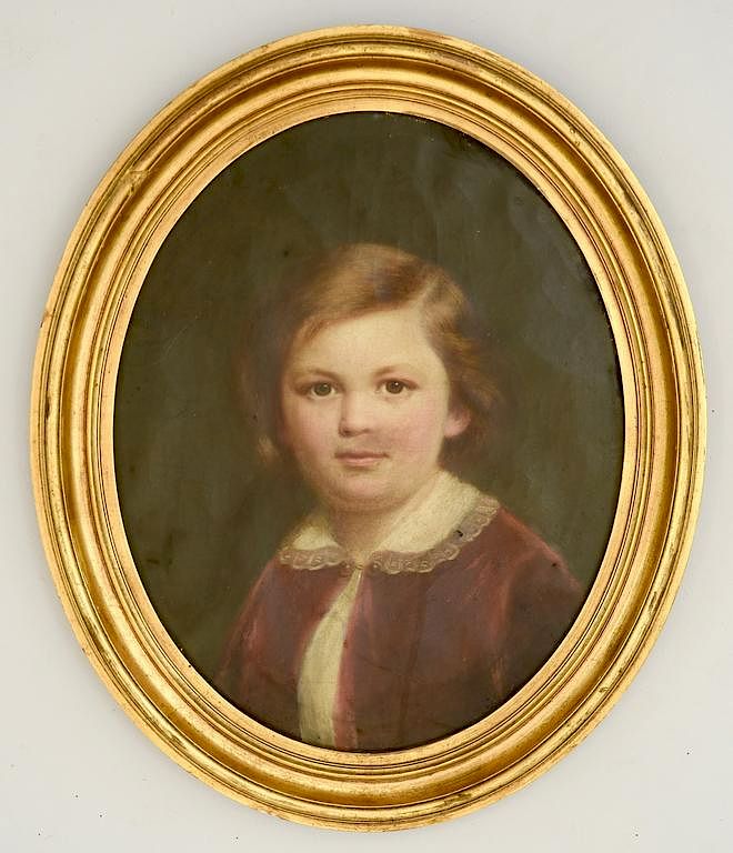 Appraisal: Portrait of George Dury's Son George Dury Tennessee - oval