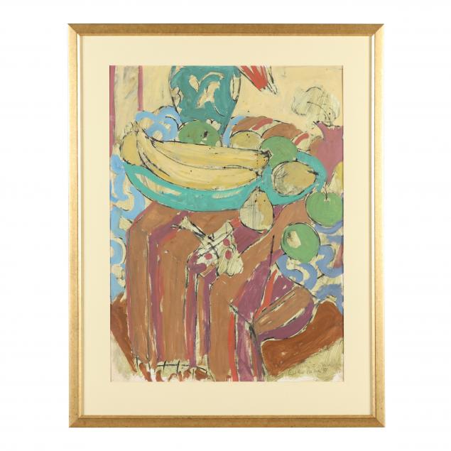 Appraisal: CYNTHIA PACKARD AMERICAN B STILL LIFE WITH BANANAS Oil on