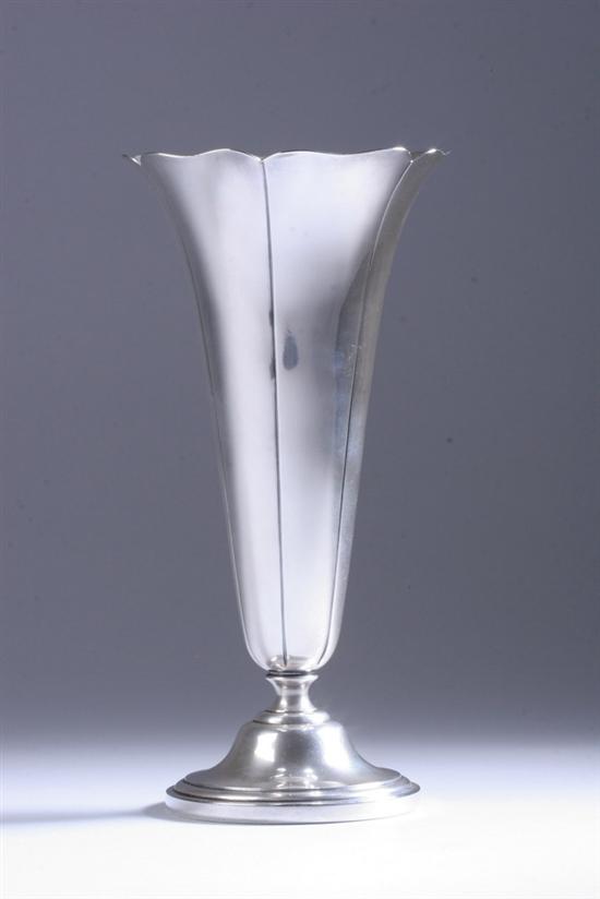 Appraisal: WATSON STERLING SILVER VASE R pattern Circular foot flaring form