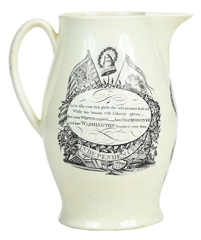 Appraisal: Liverpool Creamware Pitcher Success to America British late th century