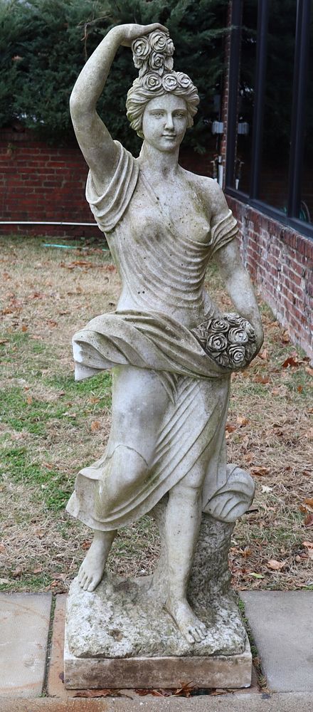 Appraisal: Antique Life Size Marble Sculpture Of A Beauty From a