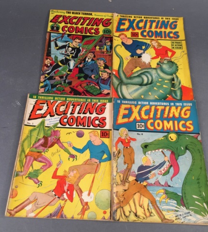 Appraisal: Exciting Comics Nos - Ungraded unrestored Most of these comics