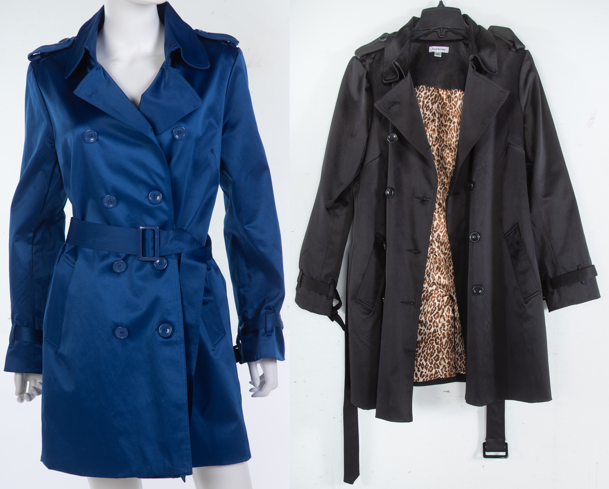 Appraisal: A BLACK ROYAL BLUE COAT two coats size medium