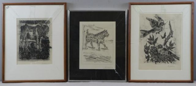 Appraisal: PICASSO Pablo Buffon Suite Etchings andAquatints From Histoire Naturelle Texts