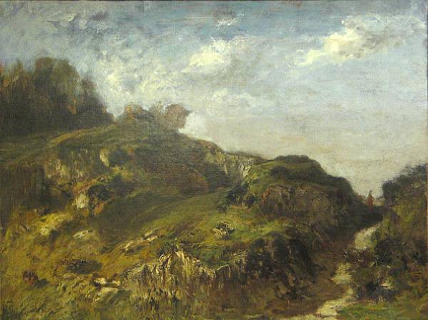 Appraisal: Attributed to Manuel Valencia American - A rocky landscape unsigned