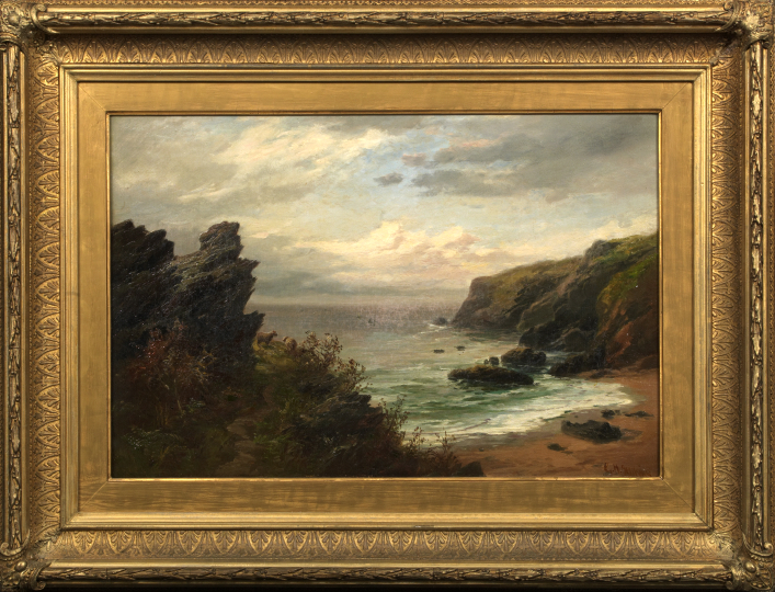 Appraisal: George Henry Jenkins British School th Century Rocky Coastline Under