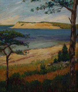 Appraisal: Elizabeth Hicks Tern Island Cape Cod w Exh Label Elizabeth