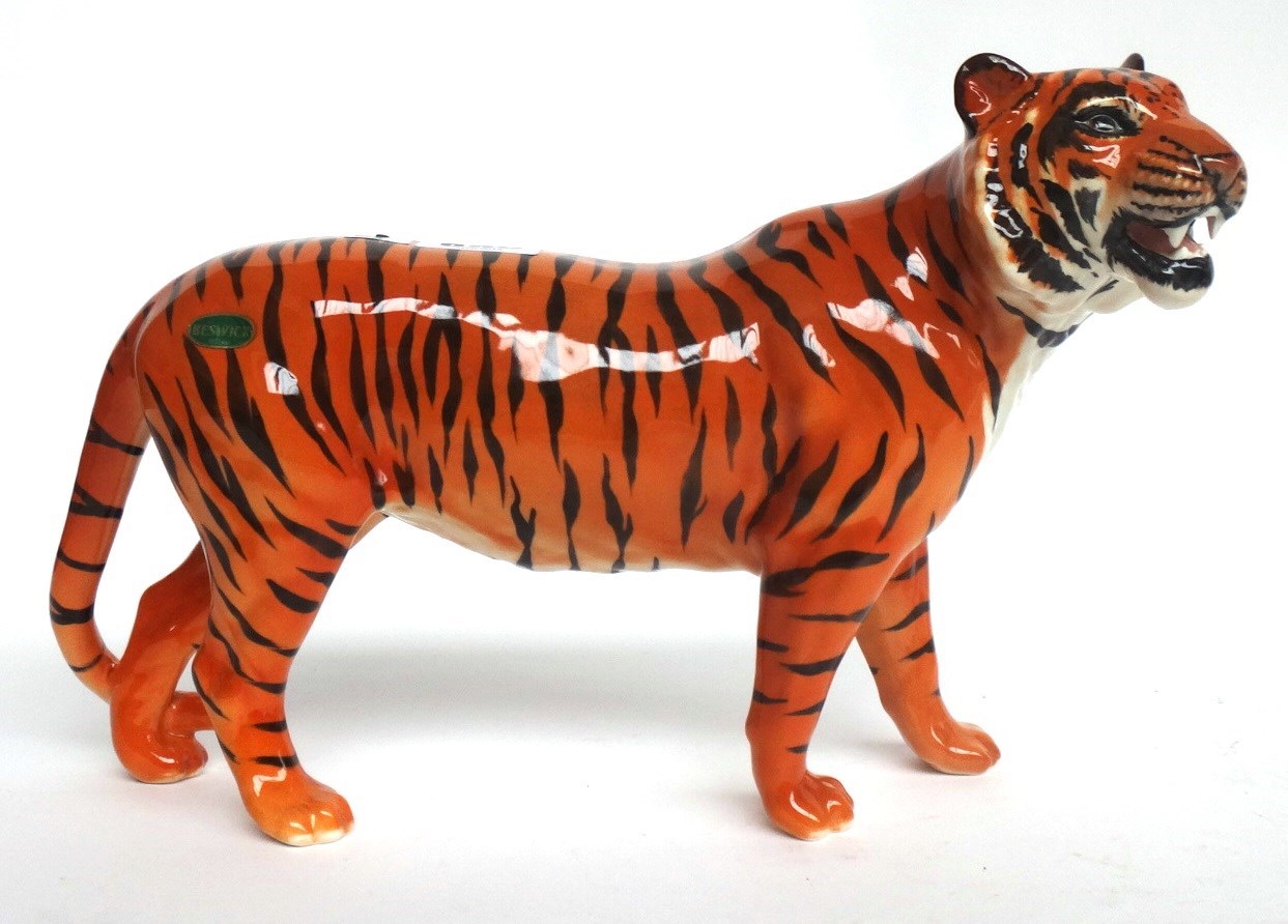 Appraisal: A Beswick tiger No a smaller Beswick tiger a lioness