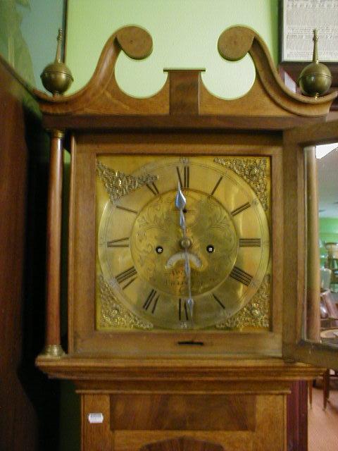 Appraisal: A thC oak cased longcase clock with brass dial inscribed