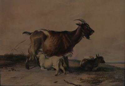 Appraisal: Thomas Sidney Cooper - Nanny Goat with Kid watercolour cm