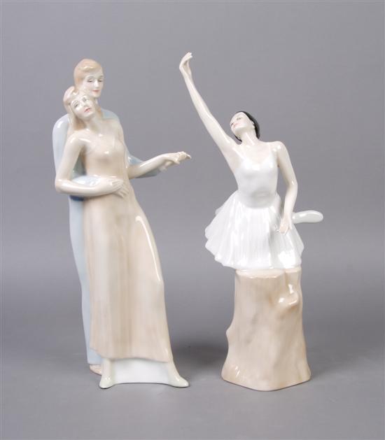 Appraisal: A Group of Two Royal Doulton Porcelain Figures Height of