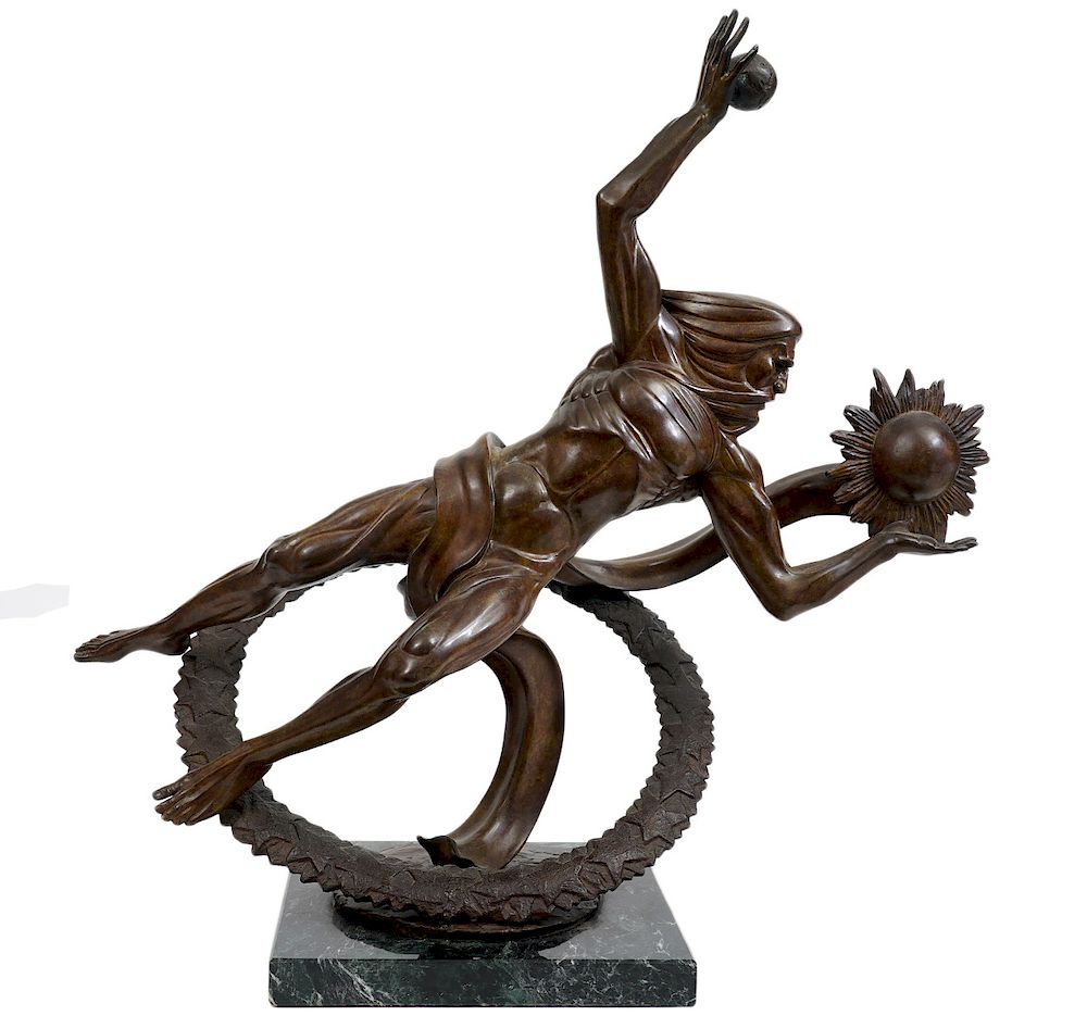 Appraisal: Laszlo Ispanky Bronze 'Let There Be Light' Laszlo Ispanky American