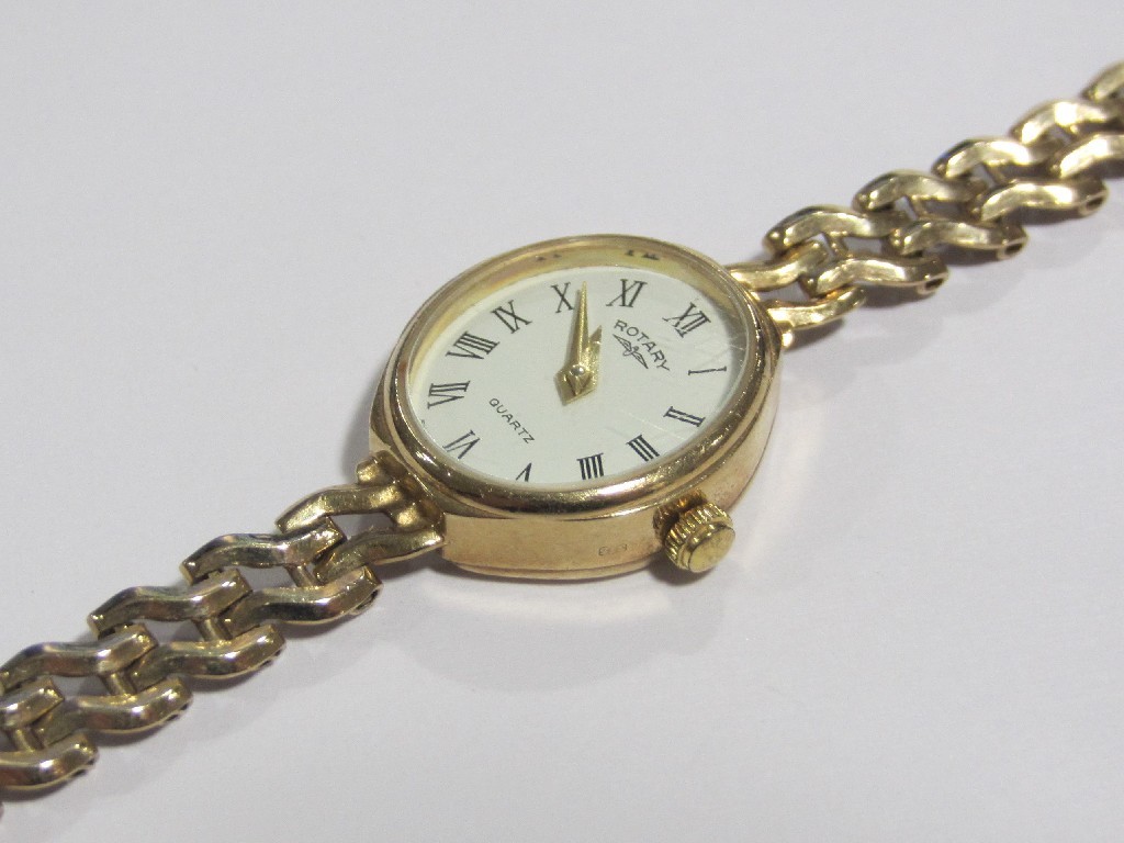 Appraisal: Ladies ct gold bracelet watch by Rotary