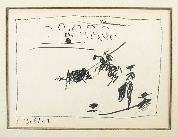 Appraisal: Pablo Picasso La Pique also with two etchings from La