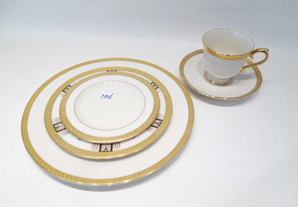 Appraisal: LENOX HAVERRFORD HALL CHINA SET forty-eight pieces comprised of dinner