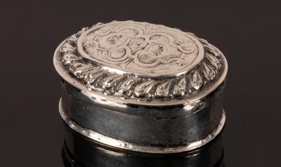 Appraisal: A late th Century German silver box LS Augsburg the