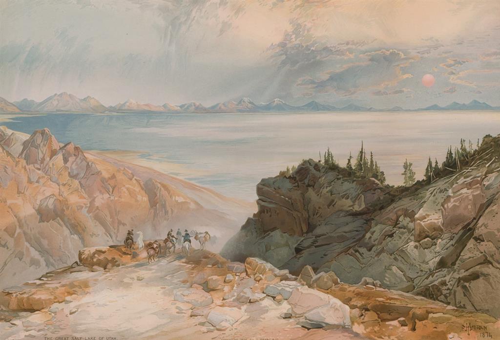 Appraisal: THOMAS MORAN American - Great Salt Lake chromolithograph signed and