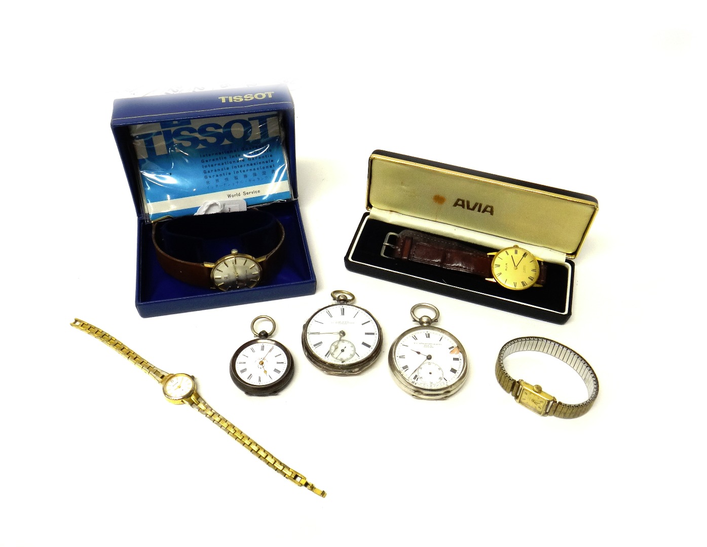 Appraisal: A gentleman's gold circular cased Tissot Seastar Seven wristwatch with