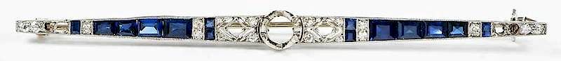 Appraisal: French Art Deco Platinum Diamond Mounting Brooch remaining assorted cut