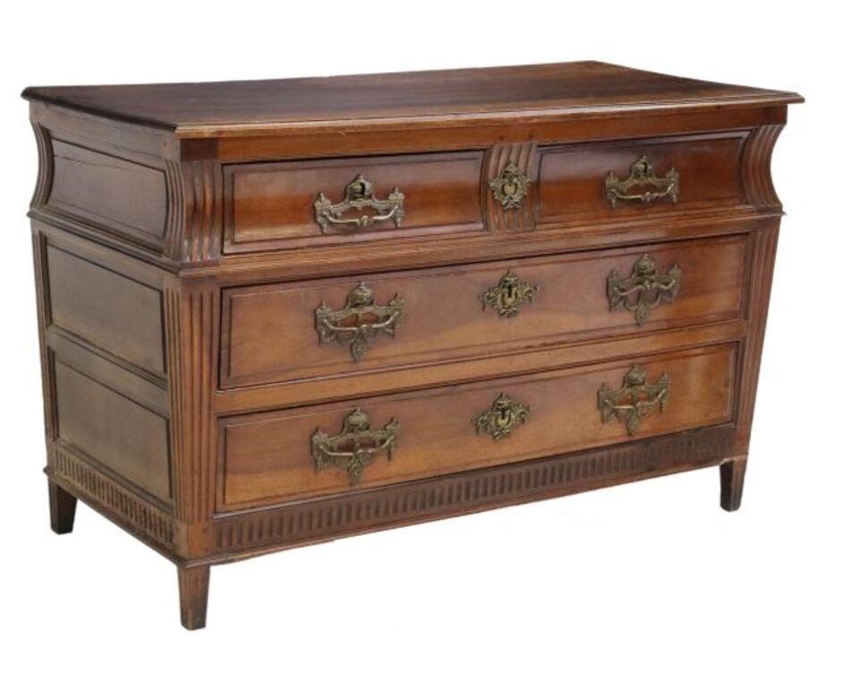 Appraisal: FRENCH LOUIS XVI PERIOD FOUR DRAWER COMMODEFrench Louis XVI period