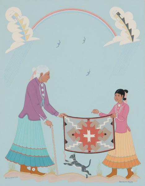 Appraisal: HARRISON BEGAY - GOUACHE ON ARTIST'S BOARDHarrison Haskay Yahne Yah