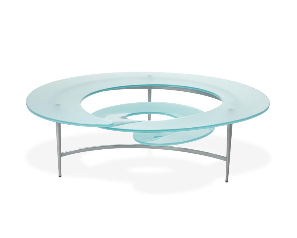 Appraisal: A contemporary Cattelan Italia spiral glass coffee table th st