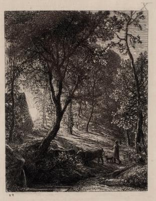 Appraisal: Samuel Palmer - The Herdsman's Cottage numbered x in pencil