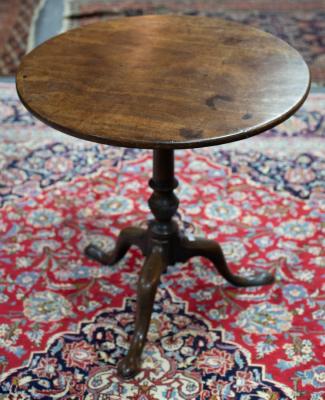 Appraisal: A George III mahogany tripod table the circular top raised