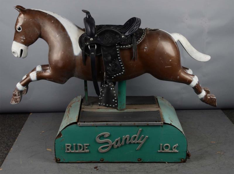 Appraisal: Ride Sandy Horse Kiddie Ride Sandy includes a nice tooled