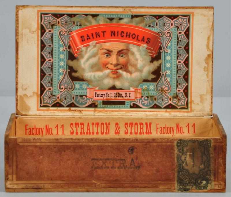 Appraisal: Saint Nicholas Cigar Box Description One of the rarest known