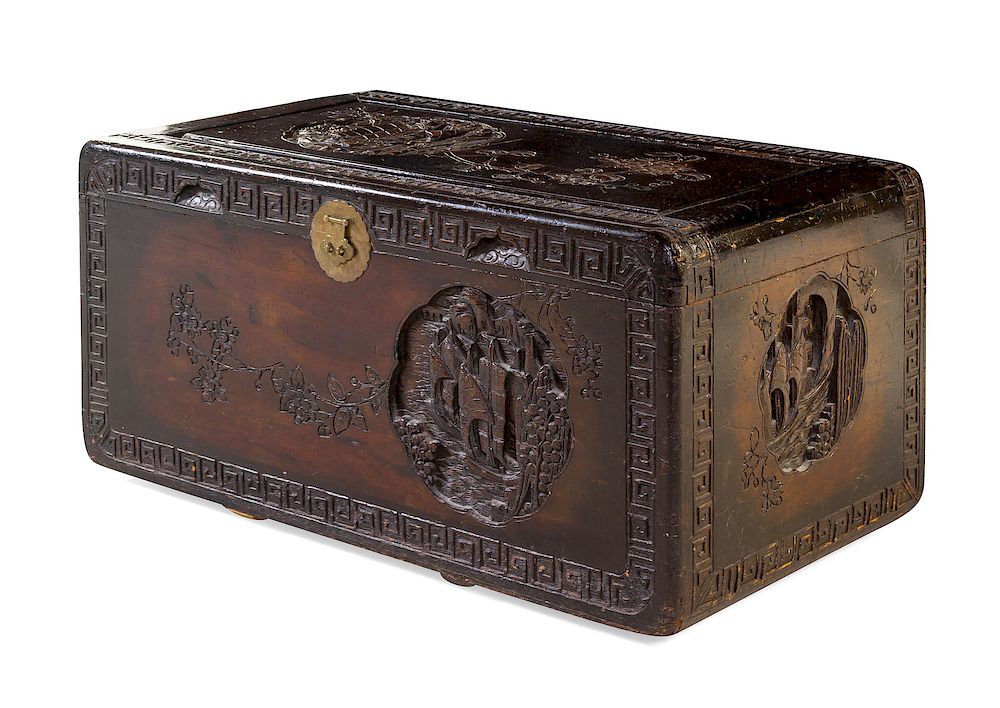 Appraisal: A Chinese Export Hardwood Trunk th Century