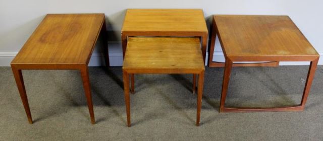 Appraisal: Midcentury Danish Teak Coffee Side Table Lot Includes a set