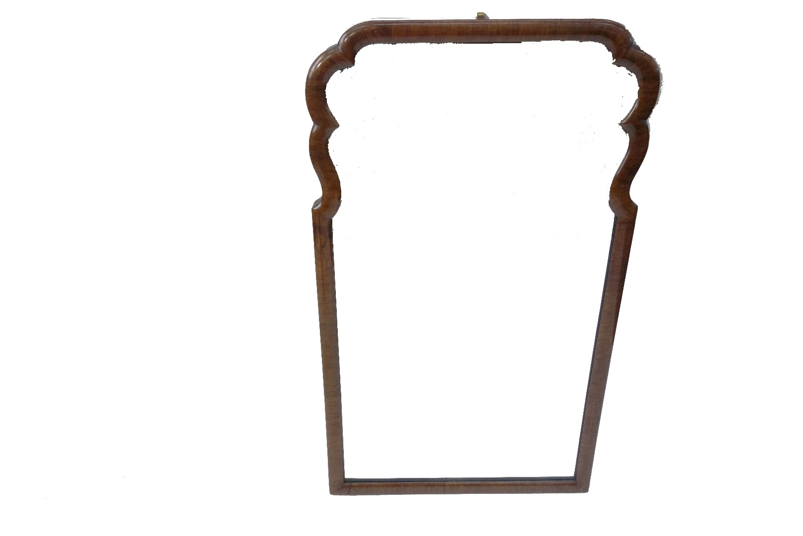 Appraisal: A William Mary style shaped walnut frame upright wall mirror