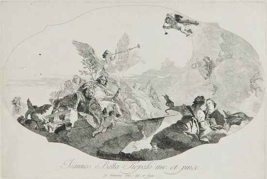 Appraisal: Giovanni Domenico Tiepolo - Valour and other allegorical figures etching