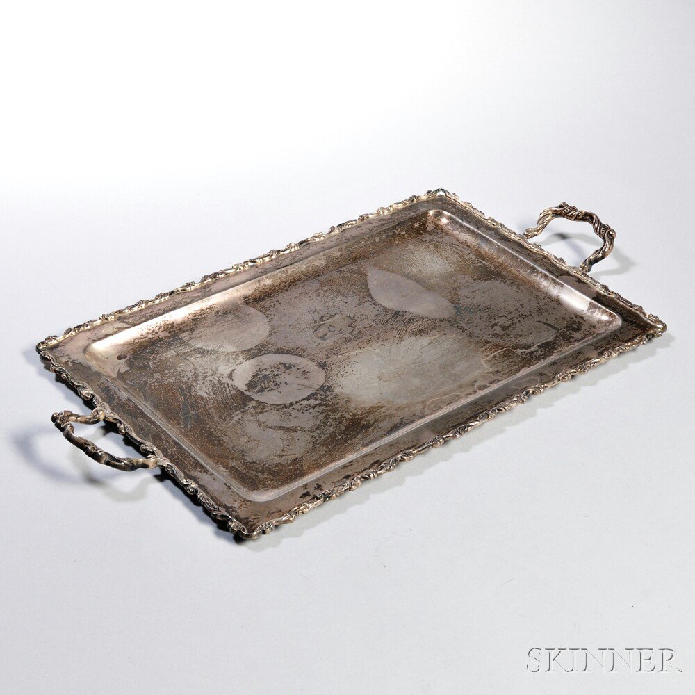 Appraisal: Mexican Sterling Silver Tray mid to late th century indistinct