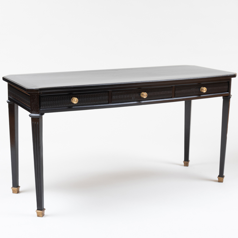 Appraisal: Neoclassical Style Ebonized Writing Table x ft x in Condition