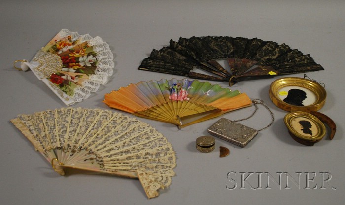 Appraisal: Group of Miscellaneous Decorative and Collectible Items four hand fans