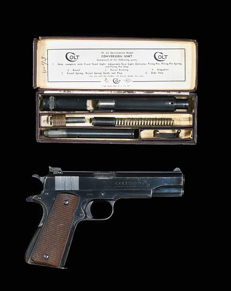 Appraisal: A fine pre-war Colt Ace semi-automatic pistol with boxed conversion