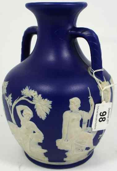 Appraisal: th Century Arts Union Blue Jasper Portland Vase