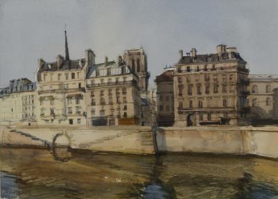 Appraisal: John Newberry born Quai Aux Fleurs Morning inscribed with title