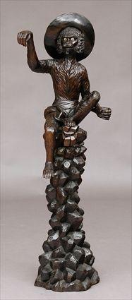 Appraisal: ITALIAN CARVED FIGURE OF A MONKEY ft in x in