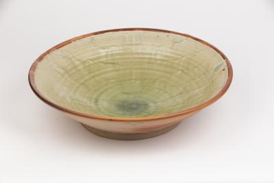 Appraisal: Stephen Parry born a stoneware bowl with crazed celadon glaze