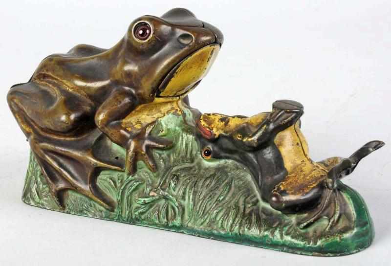 Appraisal: Cast Iron Frogs Mechanical Bank Manufactured by J E Stevens