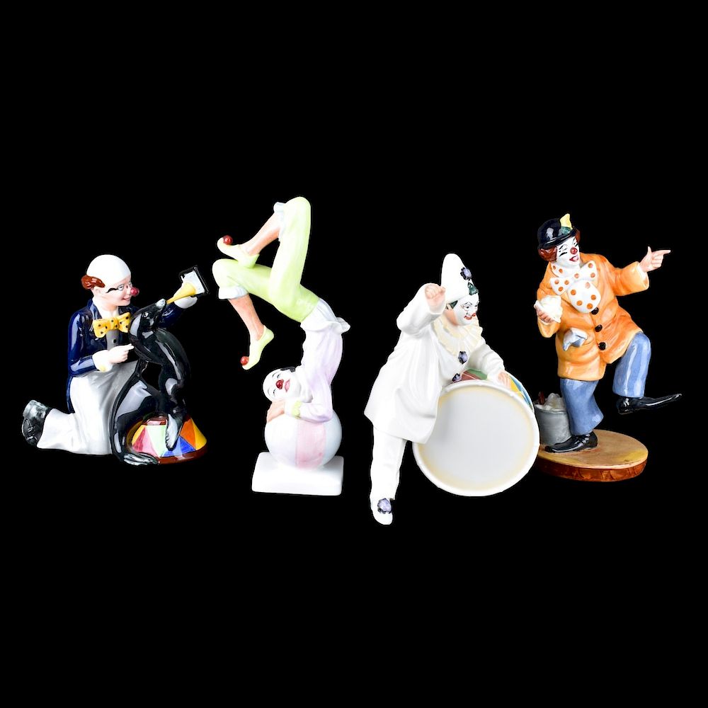 Appraisal: Four Porcelain Figurines Four Vintage Porcelain Figurines Includes Royal Doulton