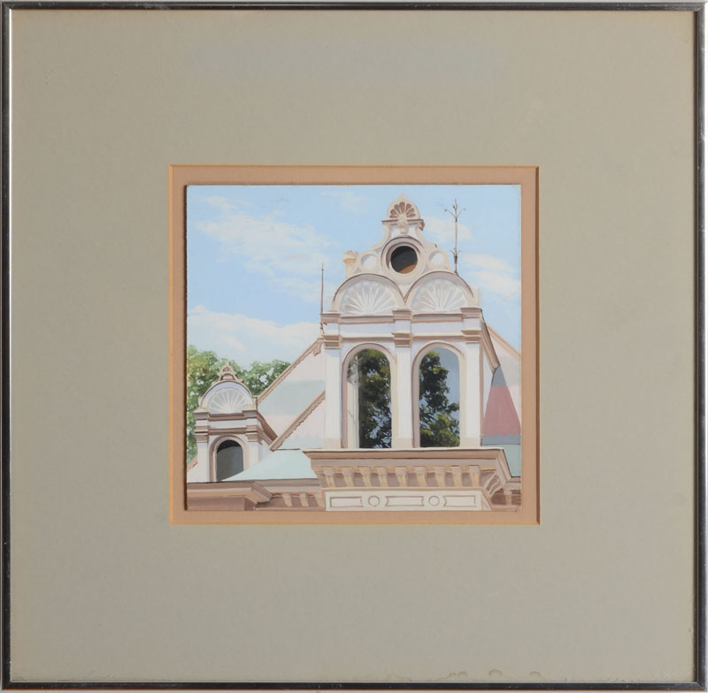 Appraisal: ALTOON SULTAN b VICTORIAN MANSION SARATOGA SPRINGS NY Gouache on